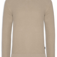 Suéter Tricot Masculino Ponto Arroz - Bege