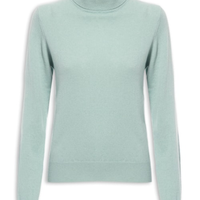 Blusa Feminina Gola Alta Puro Cashmere - Azul