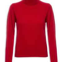 Blusa Feminina Gola Alta Puro Cashmere - Vermelho