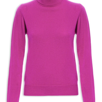 Blusa Feminina Gola Rolê Puro Cashmere - Rosa