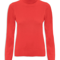 Blusa Feminina Gola Rolê Puro Cashmere - Vermelho