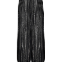 Calça Cropped Lurex Detalhe Veludo Feminina Preto