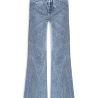 Calça Jeans Bolsos Folk Feminina Azul