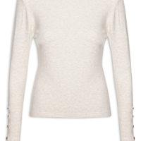 Suéter Feminino Em Tricot - Off White
