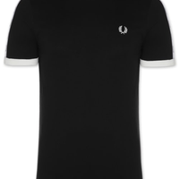 Camiseta Masculina Taped Ringer - Preto