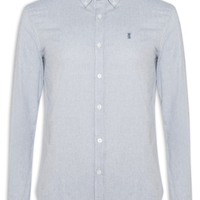 Camisa Masculina Oxford Button Down Azul