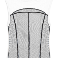 Blusa Feminina Sleeveless Tule Recortes - Preto