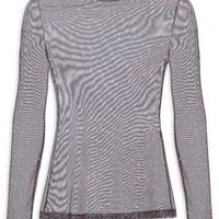 Blusa Feminina Tule Segunda Pele Textura Bean Col - Marrom