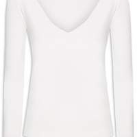 Blusa Feminina Decote V Aberto - Branco