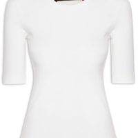 Blusa Feminina Tee Manga Média - Branco