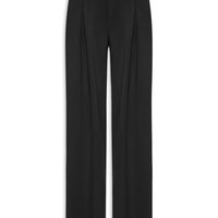 Calça Feminina Moletom com Pregas Preto