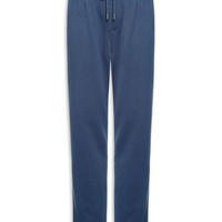 Calça Masculina Moletinho Reta Com Elástico Na Cintura - Azul