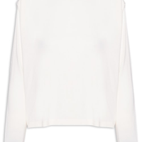 Blusa Feminina Pregas Ombro - Branco