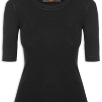Blusa Feminina Tee Manga Média - Preto