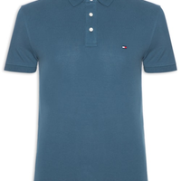 Polo Masculina 1985 Slim Fit Azul