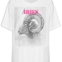 Camiseta Feminina Signo Áries - Branco