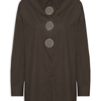 Camisa Feminina Oversized - Marrom