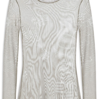 Blusa Feminina Gola Careca De Tule - Verde