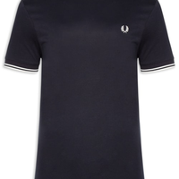 Camiseta Masculina Twin Tipped Regular Fit Em Algodão - Azul