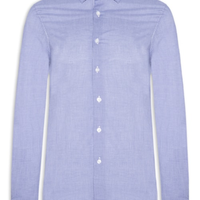 Camisa Masculina Social Fio Tinto - Azul