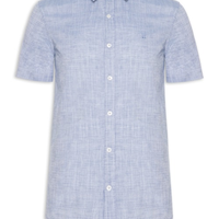 Camisa Masculina Manga Curta Buzios New - Azul
