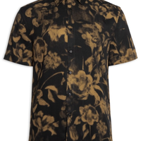 Camisa Casual Manga Curta Masculina Roseiral Wood - Preto