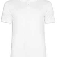 Polo Masculina Pima Manga Curta Slim - Branco