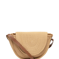 Bolsa Feminina Palha Com Alça Regulável - Bege
