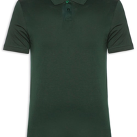 Polo Masculina Pima Manga Curta Slim - Verde