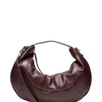 Bolsa Feminina Hobo Média Em Couro - Vermelho