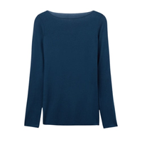 Blusa Manga Comprida Em Cashmere Ultralight - Azul
