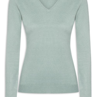 Suéter Feminino Gola V - Verde