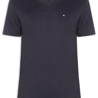 Camiseta Masculina Regular Fit V-Nk Pima Cotton - Azul