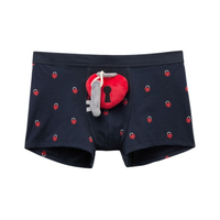 Cueca Boxer Em Algodão Supima Com Pelucía - Azul