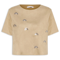 Blusa Feminina Malha Fit Suede - Bege