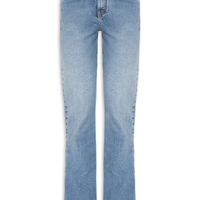 Calça Feminina Jeans Boot Basic Midi Travetes - Azul