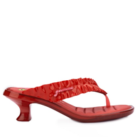 Sandália Feminina Thong Kitten Heel - Vermelho