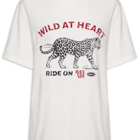 Camiseta Feminina Onça - Branco