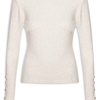 Suéter Feminino Em Tricot - Off White
