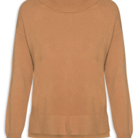 Suéter Feminino Alongado Em Tricot - Bege