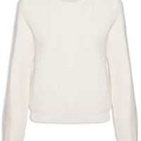 Suéter Feminino Oversized Texturizado - Off White