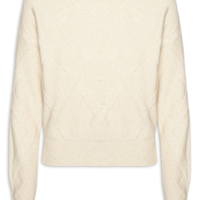 Suéter Feminino Texturizado Em Tricot - Bege