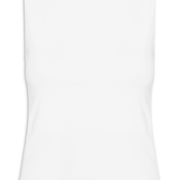 Blusa Feminina Em Poliamida Com Decote Canoa - Branco