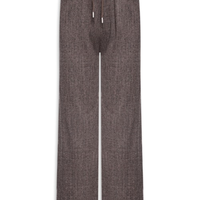 Calça Feminina Reta Com Strass - Marrom