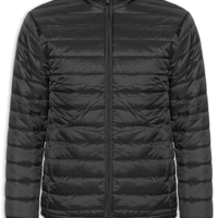 Jaqueta Masculina Puffer Com Saquinho - Preto