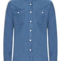 Camisa Masculina Manga Longa Classic Fit Indigo Azul