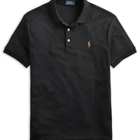 Polo Masculina Manga Curta Pima Slim Fit - Preto