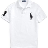 Polo Masculina Manga Curta Big Pony - Branco