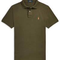 Polo Masculina Manga Curta Slim Fit Logo Bordado - Verde