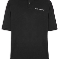 Polo Masculina Manga Curta Relaxed Logo - Preto